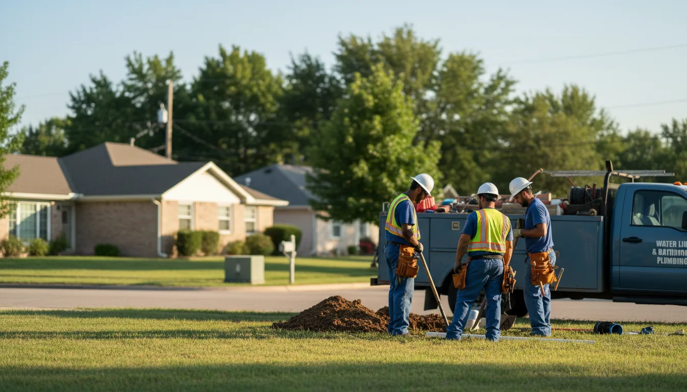 Residential water line and bathroom plumbing service in Enderlin, ND